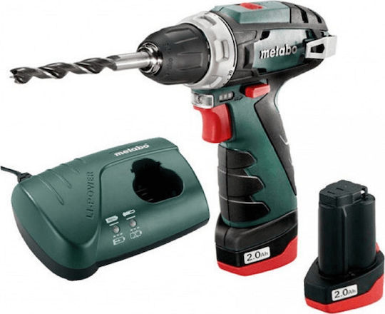 Δραπανοκατσάβιδο μπαταρίας Metabo 12V με 2 μπαταρίες και ταχυφορτιστή
