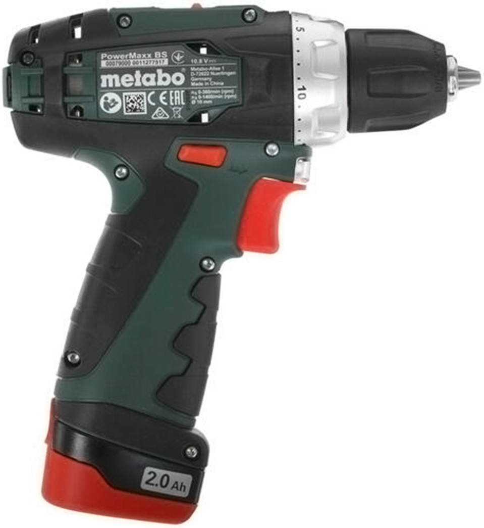 Δραπανοκατσάβιδο μπαταρίας Metabo 12V με 2 μπαταρίες και ταχυφορτιστή
