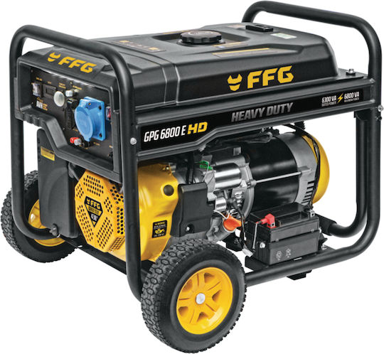 FFG GPG 6800E HD Γεννήτρια Βενζίνης Τετράχρονη με Ηλεκτρική Μίζα, Ρόδες και Μέγιστη Ισχύ 8.5kVA