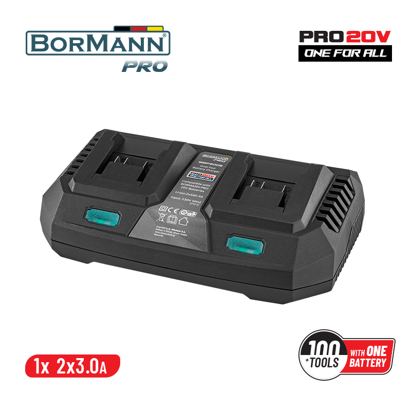 Bormann BBP2005 Φορτιστής Εργαλείων 20V 2 Θέσεων