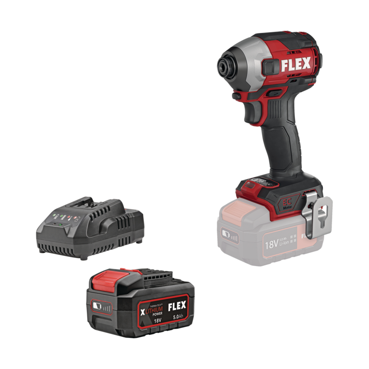 Flex ID 1/4" 18.0-EC HD C Παλμικό Κατσαβίδι Μπαταρίας Brushless 18V 1x5Ah