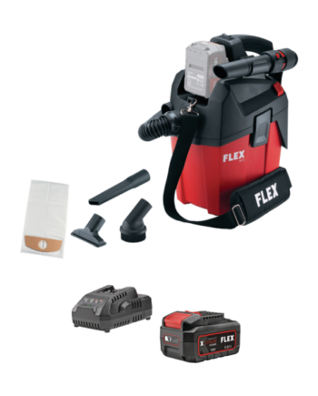FLEX ΗΛΕΚΤΡΙΚΗ ΣΚΟΥΠΑ ΣΤΕΡΕΩΝ ΜΠΑΤΑΡΙΑΣ VC 6 L MC 18.0 1x5Ah