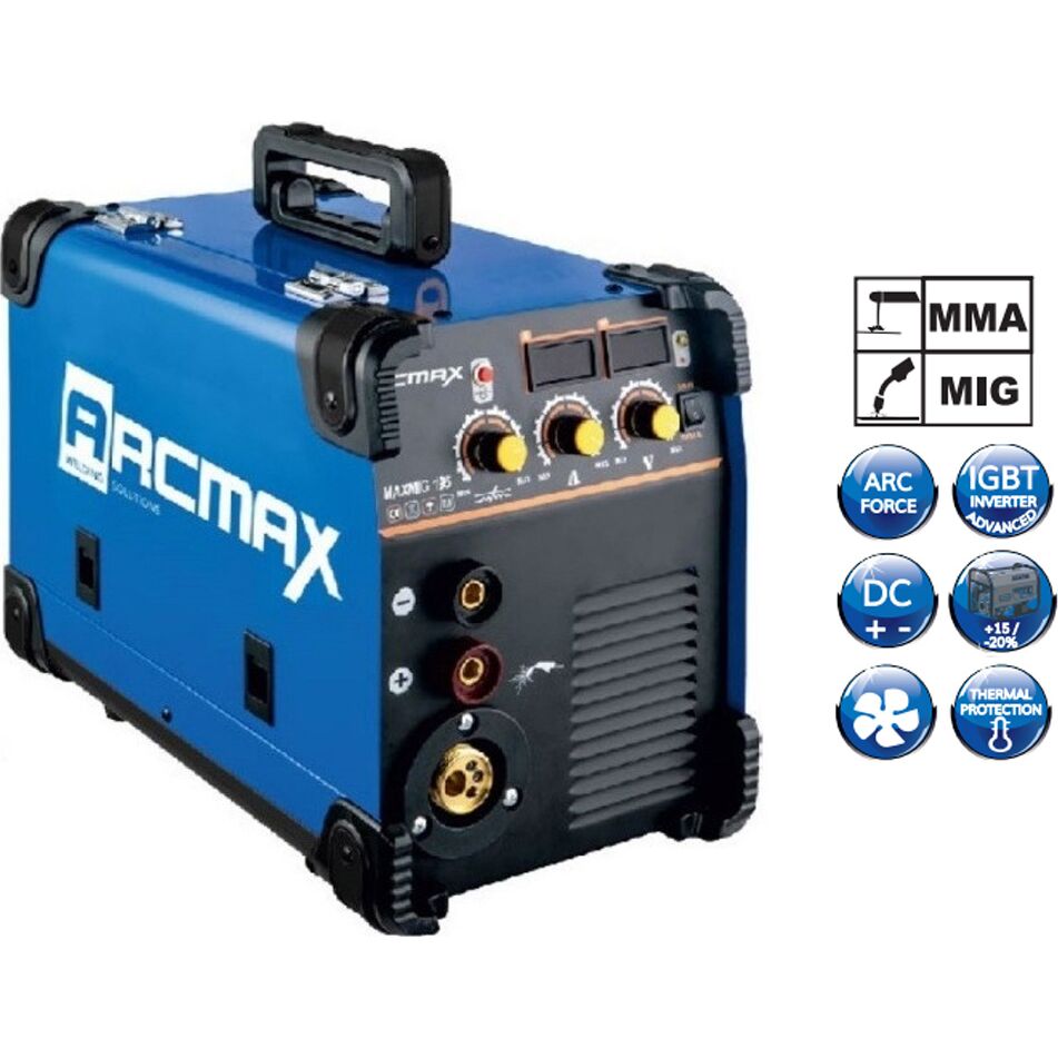 Arcmax Max 195 Ηλεκτροκόλληση Inverter MMA / MIG / MAG / TIG 190A 60%